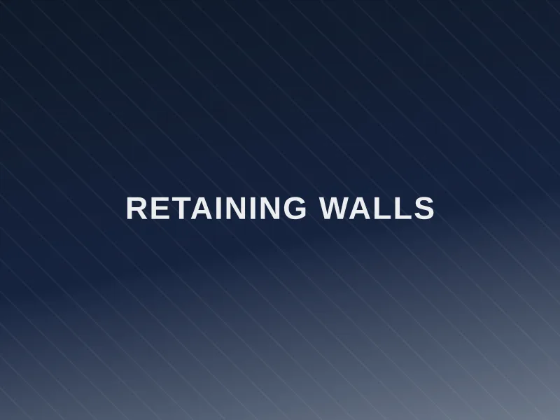 CMU block retaining wall on a sloped lot